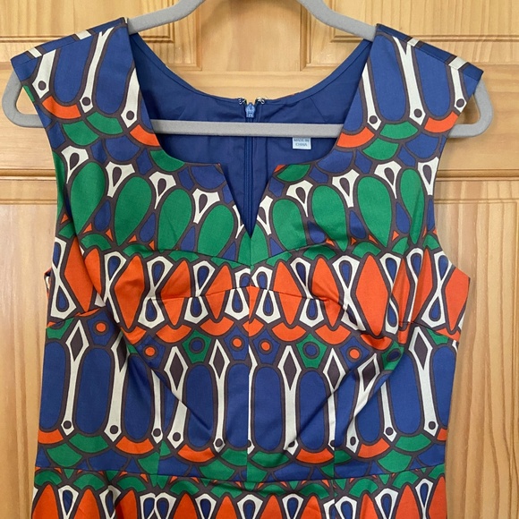 Boden colourful midi dress (US 8L / UK 12L) - Picture 2 of 8